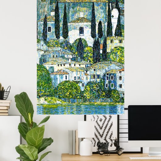 Klimt - Kerk in Cassone Poster (Thuiskantoor)