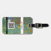 Klimt - Landtuin met zonnebloemen - QR-code Bagagelabel (Voorkant horizontaal)