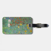 Klimt - Landtuin met zonnebloemen - QR-code Bagagelabel (Achterkant horizontaal)