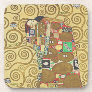 Klimt Omhelzing Goud Kunst Coaster Bier Onderzetter