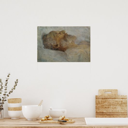 Klimt - oud Man op doodsbed Poster (Keuken)