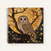 Klimt Owl Carnet Sketchbook Journal (Devant)