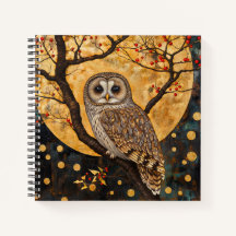 Klimt Owl Notitieboek/schetsboek