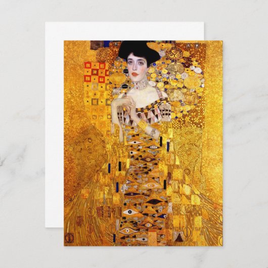 Klimt Portrait d'Adele Bloch-Bauer I Invitations (Devant / Derrière)
