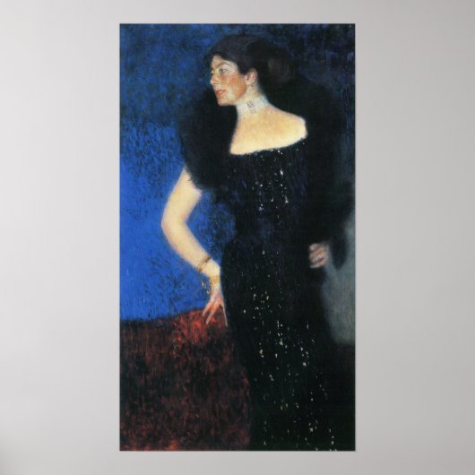 Klimt - portret van Roos Poster (Voorkant)