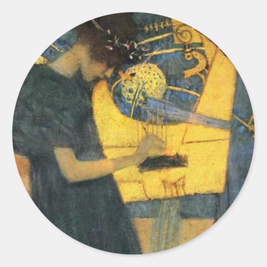 Klimt Ronde Sticker (Voorkant)