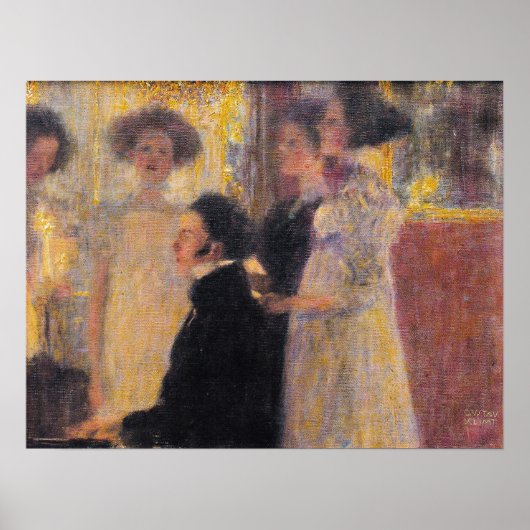 Klimt - Schubert op de piano Poster (Voorkant)