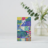 Klimt St Wolfgang kerk in Unterach op meer Atter Visitekaartje (Staand voorkant)