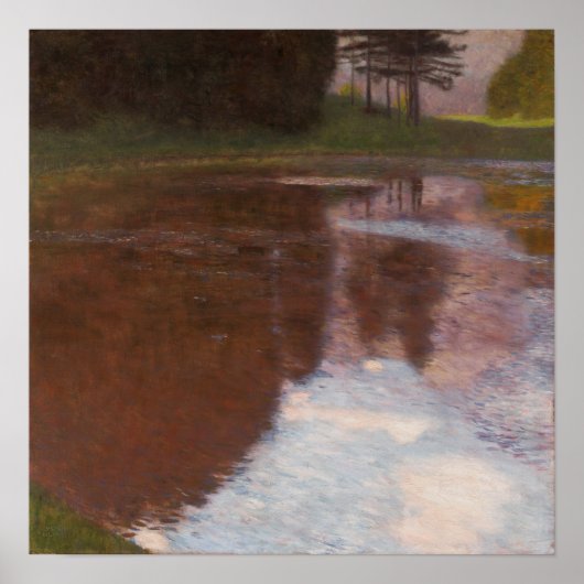 Klimt - Stille Vijver Poster (Voorkant)