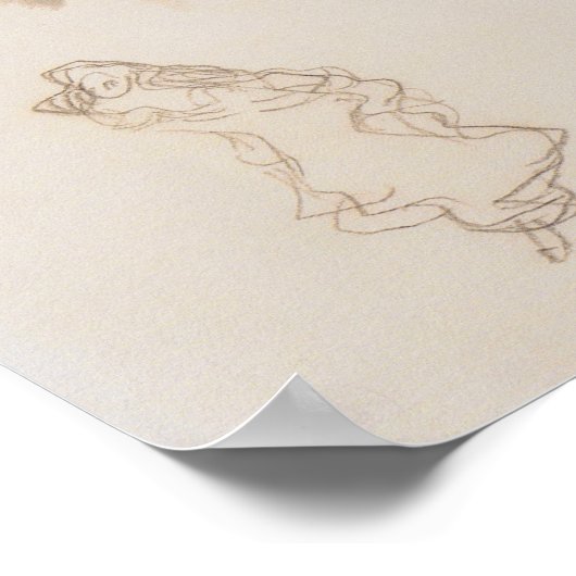 Klimt - Studie over Gemalde Judith 1908 Poster (Hoek)