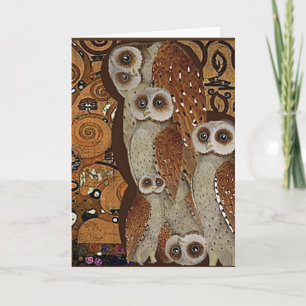 Klimt, The Tree of Life, Owl Parody Kaart