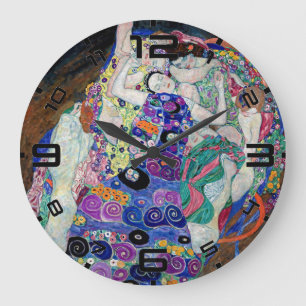 Klimt “The Virgin” Art Nouveau wandklok Grote Klok