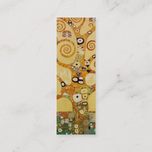 Klimt Tree of Life Bladwijzer Mini Visitekaartje (Achterkant)