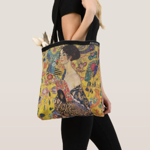 Klimt – Vrouw met een waaier – Gepersonaliseerd Draagtas