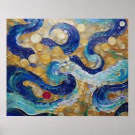 Klimt Water Serpents Poster
