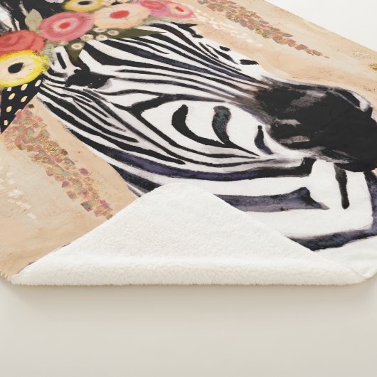 Klimt Zebra | Bodemteelt Sherpa Deken (3/4)