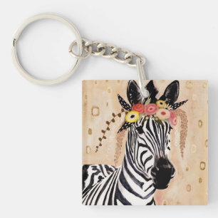 Klimt Zebra Bodemteelt Sleutelhanger