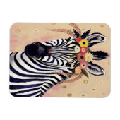 Klimt Zebra | In bloemen toegevoegd Magneet (Horizontaal)