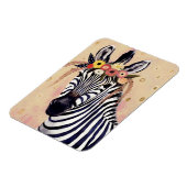 Klimt Zebra | In bloemen toegevoegd Magneet (Linkerzijde)
