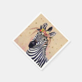 Klimt Zebra | In bloemen toegevoegd Servet (Hoek)
