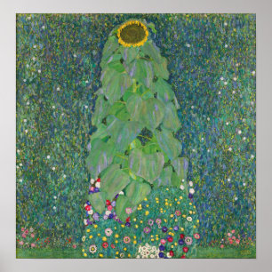 Klimt - Zonnebloem Poster