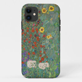 Klimt's Boerderij tuin met zonnebloemen iPhone 11 Hoesje