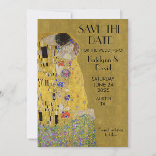 Klimt's De Kus - Art Nouveau Bewaar de Datum Save The Date