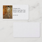 Klimt's portret Adele Bloch-Bauer Visitekaartje (Voorkant / Achterkant)