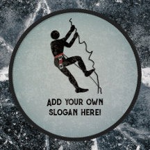 Klimwand of rotsen - Eigen slogan op bergbeklimmer