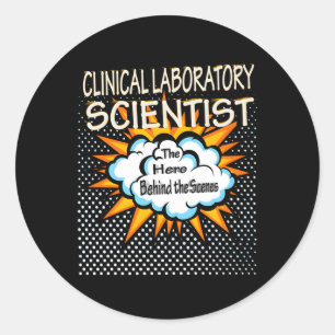 Klinisch Laboratorium Wetenschapper Hero Job Ronde Sticker