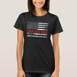 Klinisch maatschappelijk werker VS Vlag Beroep Ret T-shirt