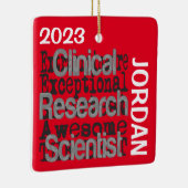 Klinisch Onderzoekswetenschapper Buitengewoon Keramisch Ornament (Rechts)