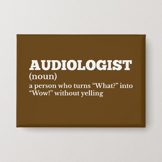 Klinisch personeel Audioloog Definitie Button (Voorkant)
