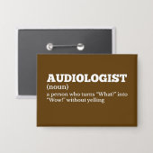 Klinisch personeel Audioloog Definitie Button (Voorkant / Achterkant)