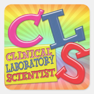 KLINISCHE KLINISCHE LABORATORIUMWETENSCHAPPELIJKE VIERKANTE STICKER