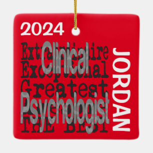 Klinische psycholoog Extraordinaire CUSTOM Keramisch Ornament