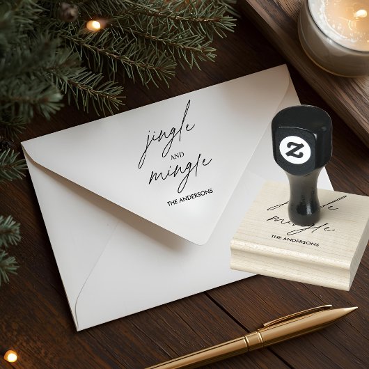 Klink en meng Kerstmis Rubberstempel