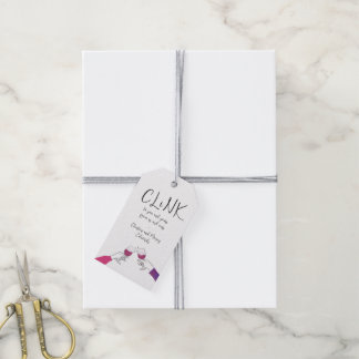 Klink Kerstborrels Wijnglazen Prettig Alles Cadeaulabel