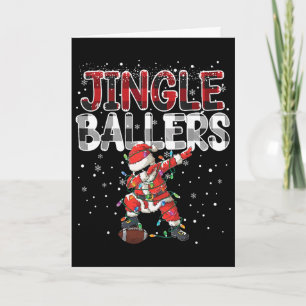 Klink Kleren Kerstmis Voetbal Geruit _ Kaart