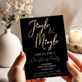 Klink & Klets Kerst Script Zwart Kerstfeest Kaart