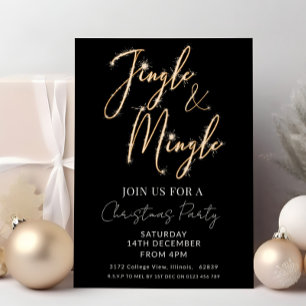 Klink & Klets Kerst Script Zwart Kerstfeest  Kaart
