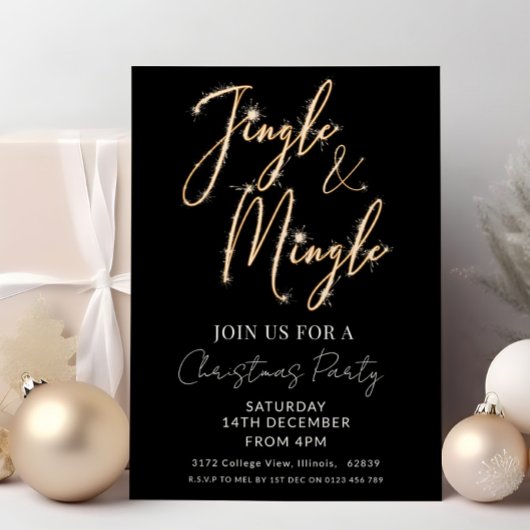 Klink & Klets Kerst Script Zwart Kerstfeest Kaart