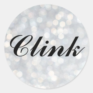 Klink naar Silver Champagne Bubbles Sticker