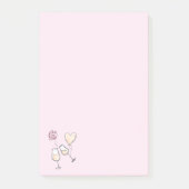 Klinkende champagneglazen post-it® notes (Voorkant)