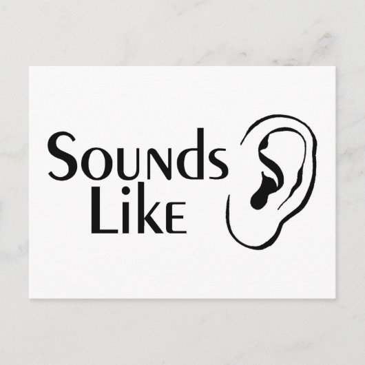 Klinkt als Charades Briefkaart (Voorkant)