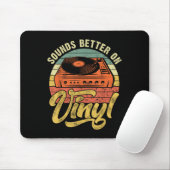 Klinkt beter op vinyl - muziek met een overloopsch muismat (Met muis)