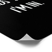 Klinkt eng Ik ben in Fun Halloween Lover Herfst Cr Poster (Hoek)