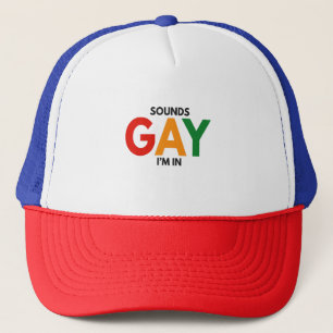 Klinkt Gay Ik ben in Funny Pride Month Pride Flag Trucker Pet
