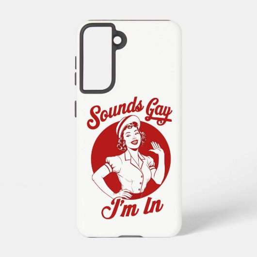 Klinkt gay ik ben in lesbisch cowgirl howdy samsung galaxy hoesje (Achterkant)