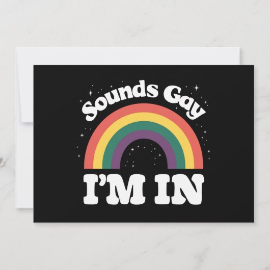 Klinkt gay Ik ben in LGBTQ Pride Maand Kaart (Voorkant)
